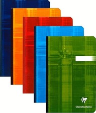 Clairefontaine Clothbound Notebook - Ruled 96 sheets - 4 1/4 x 6 3/4 - Assorted