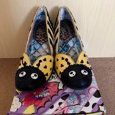 Irregular Choice Lady Bee Women's Bumblebee Wedge Heel Shoes UK Size 6 with Box