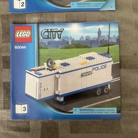 LEGO City 60044 Mobile Police Unit Instruction Booklets Only Set 3 Manuals 2014