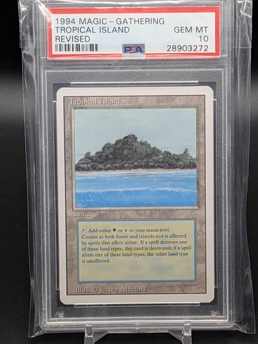 1994 Magic the Gathering Tropical Island Revised PSA 10