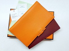 HERMES Agenda Vision Planner Notebook Cover Orange Courchevel Leather J Stamp
