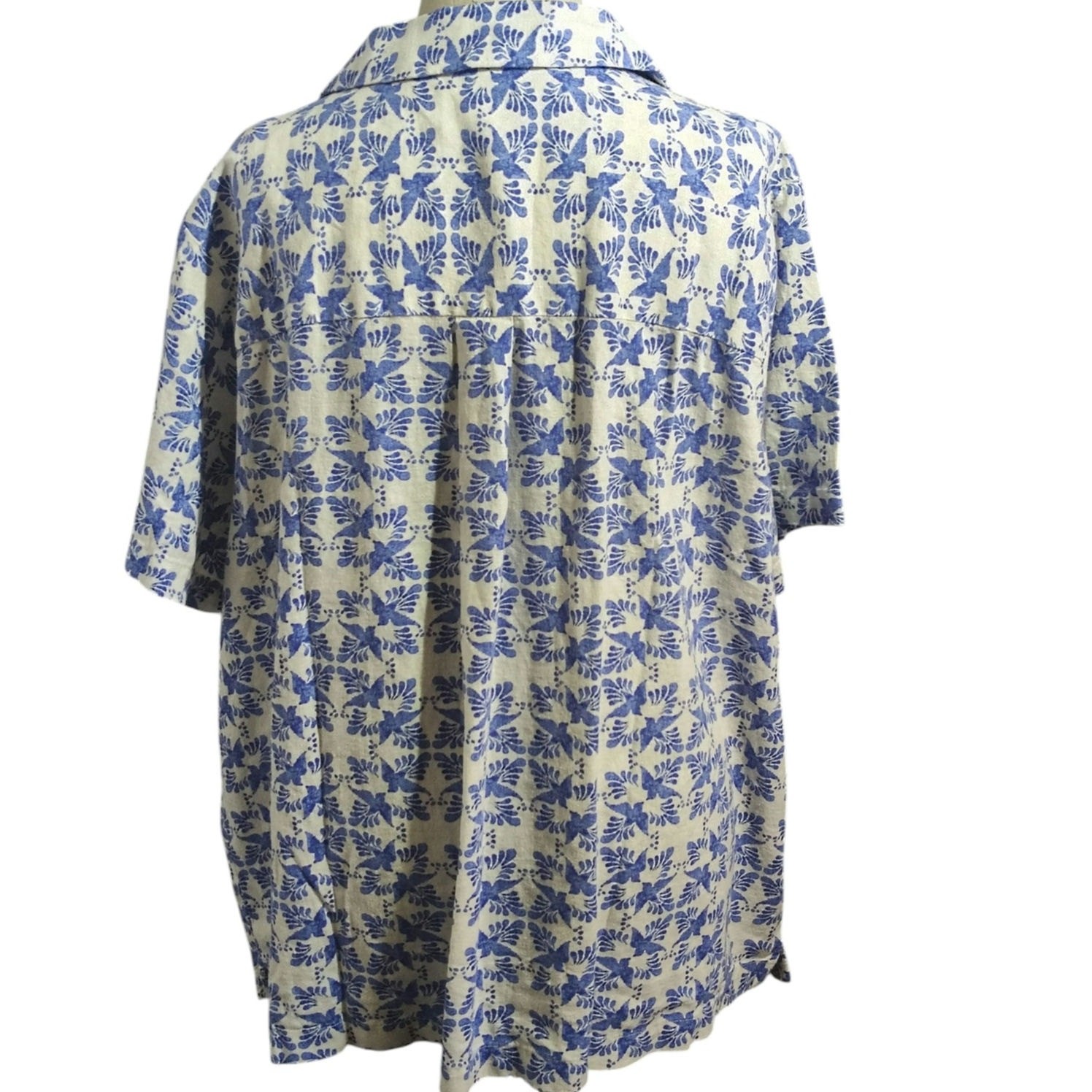 Universal Threads Linen Button Down Blue Womens P… - image 2
