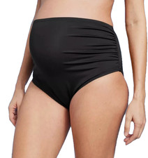 ISABEL MATERNITY by Ingrid FOLDOVER SWIM BRIEF High Waist Bikini Swim Black XL