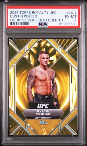 Dustin Poirier #LS-7 2025 Topps Royalty UFC Liquid Gold card