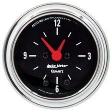 Autometer Traditional Chrome Electrical Clock Gauge 2 116 Dia Black Face 2585 Autometer Traditional Chrome Electrical Clock Gauge 2 116 Dia Black Face 2585