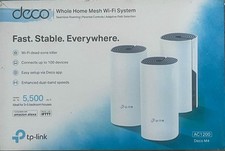 TP-Link Deco AC1200 Dual-Band Mesh Wi-Fi 5 System 3-Pack White DECOM4-3PK NIB