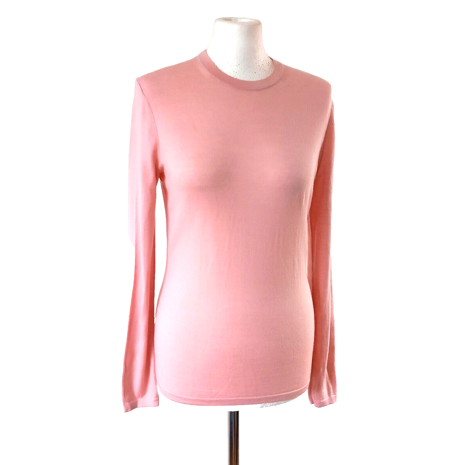 ARKET Super Fine Merino Wool Jumper Crew Neck  Pale Pink Knit S 8 10 UK