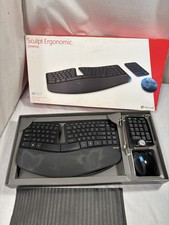 Microsoft L5V-00001 Sculpt Ergonomic Desktop Untested NO DONGLE - Black