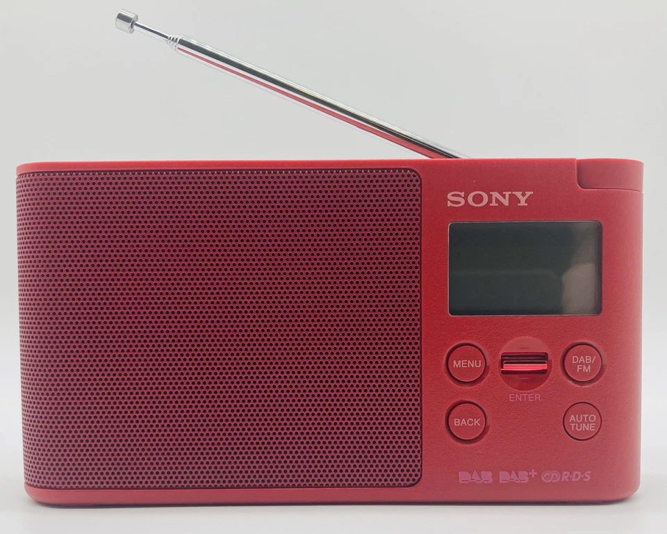 SONY XDR-S41D DAB+ Radio Digital DAB UKW-RDS Mono Tragbar LCD Display Rot Mini - Bild 2 von 4