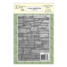 Lisa Horton Crafts Embossing Folder 5"X7"-Sandstone Wall