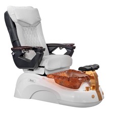 SIENA Shiatsulogic Pedicure Chair White/Gold Tub w/Discharge Pump, LX White