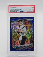 TREVOR LAWRENCE 2025 PANINI PRIZM BLUE SHIMMER /35 #238 JAGUARS PSA 8 Q7278