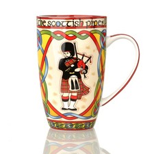 Scottish Piper Mug - Kaffeebecher aus Keramik mit schottischem Dudelsackbläser