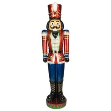 Northlight 75" LED Lighted Metallic Jeweled Fiberglass Christmas Nutcracker