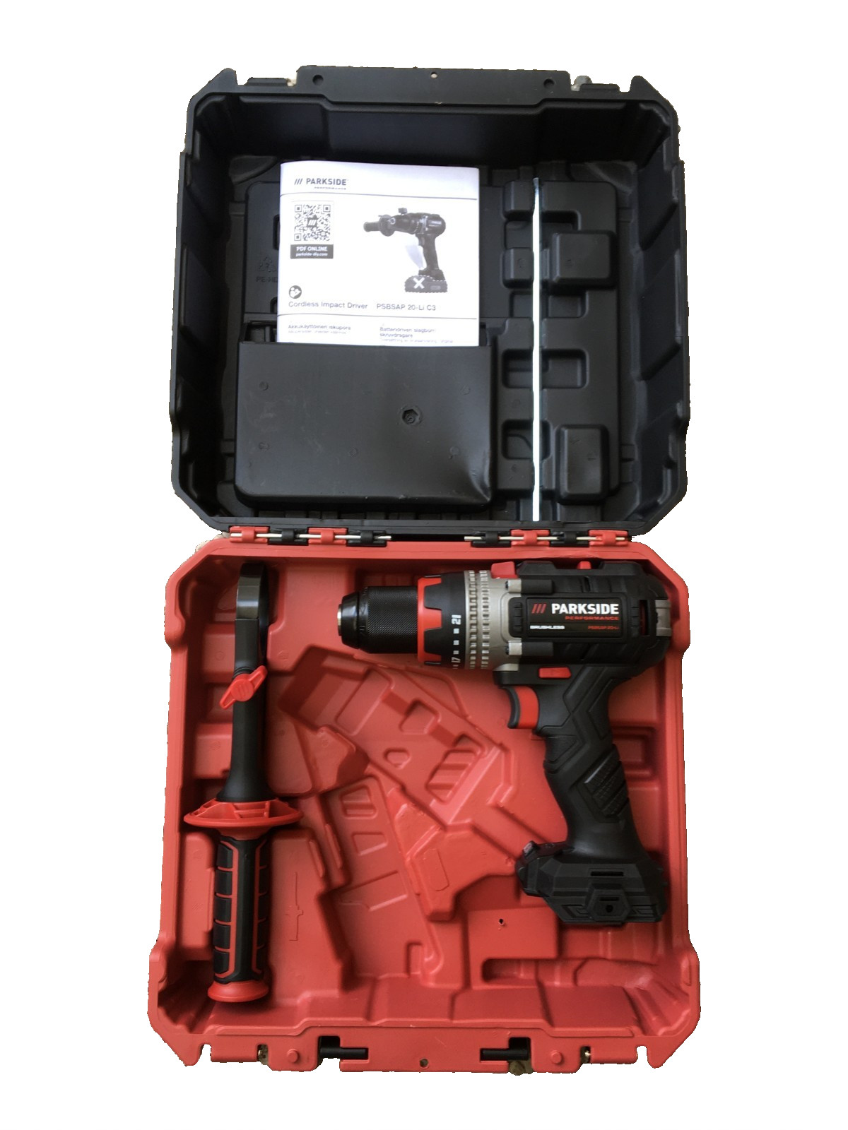 Trapano Avvitatore Percussione Parkside 20V PSBSAP C3