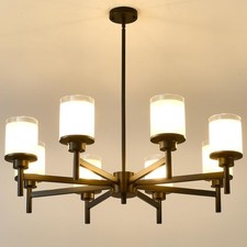 JTYKHNM 8-Light Farmhouse Chandelier for Dining Room Kitchen Island
