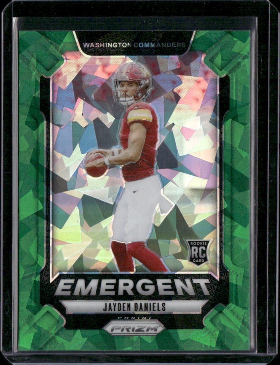 2024 Panini Prizm - Emergent Green Ice Prizm #2 Jayden Daniels