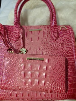 Brahmin Caroline lg Pink handbag and wristlet