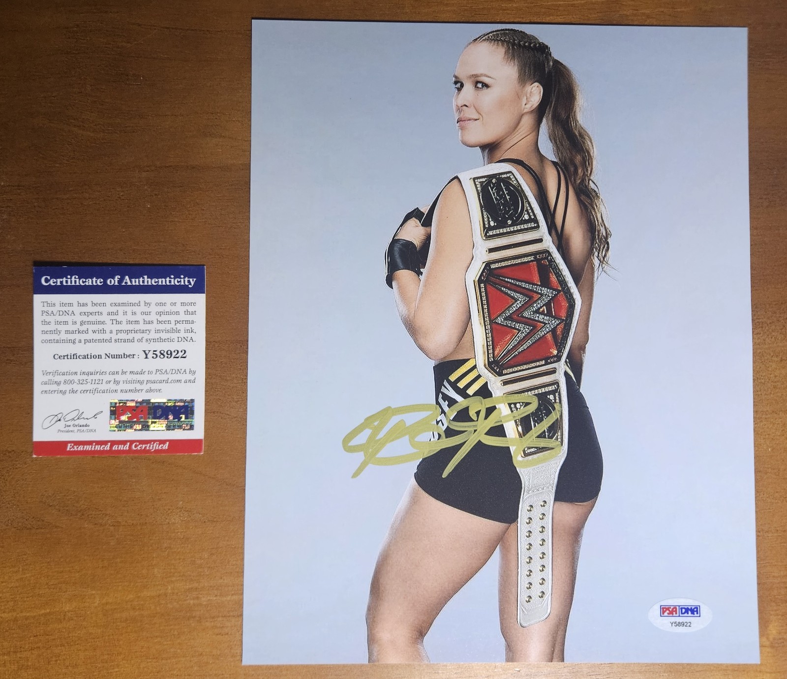 Ronda Rousey WWE UFC CHAMP signed autograph 8X10 Photo #3 w/ PSA DNA COA