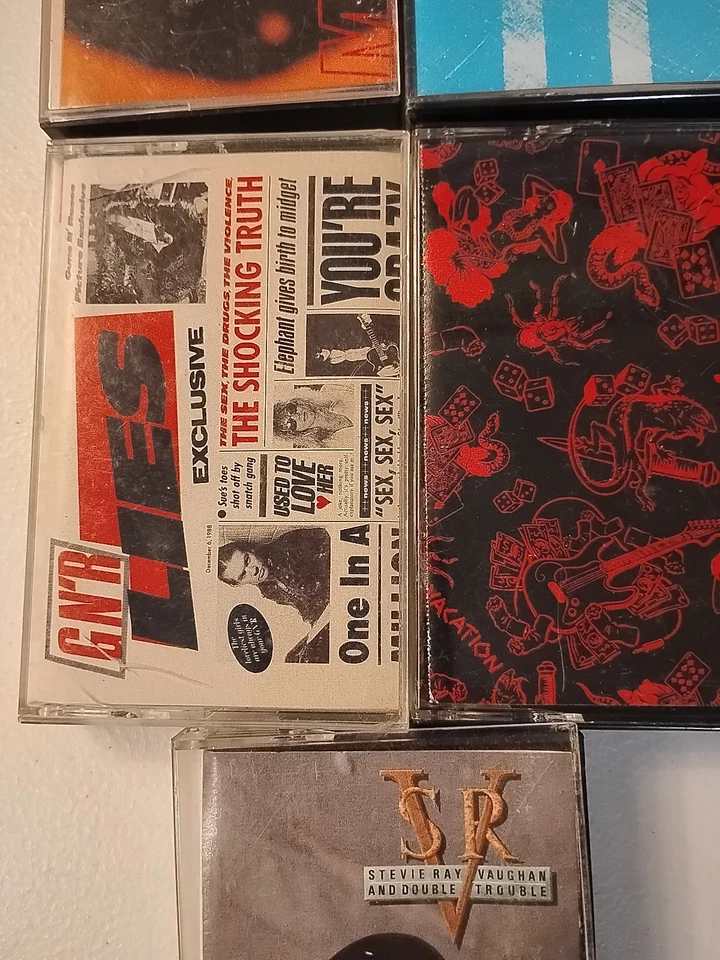 Metal Rock Alternative Vintage 80s/90s Cassette Lot of 7 Tapes Guns & Roses Etc. - Image 3 of 4