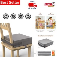 Comfortable Travel Booster Seat for Toddlers, Lightweight Durable Grey