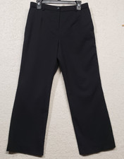 Pendleton Women's 8 Black Wool Straight Leg High Waist Trouser Pants Slacks USA