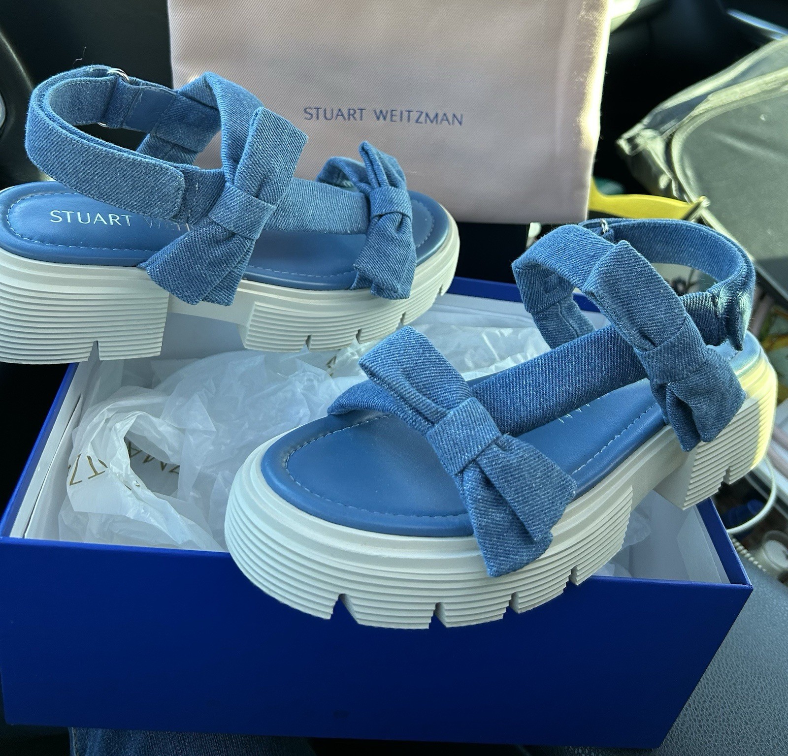 Stuart Weitzman Bow Open Toe Strappy Sandals Size… - image 11