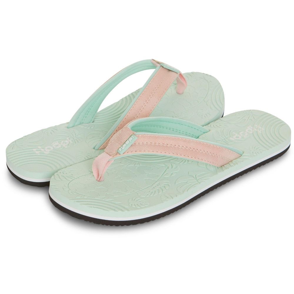 Womens Floral Textured Flip Flop Sandal , Green - 7