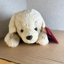FAO Schwarz Adopt A Pet Plush Dog Puppy Golden Lab Cream Lying W/ Adoption Paper