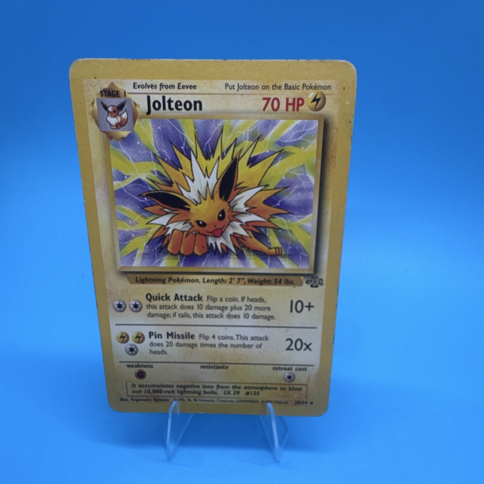 Pokemon TCG Jolteon Jungle 4/64 Rare Regular Unlimited 70 HP English