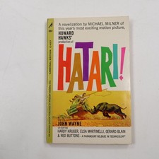 Hatari! Michael Milner 1962 1st Printing Movie Tie-In Adventure Pocket Books