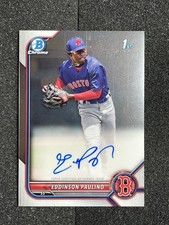 EDDINSON PAULINO 2022 Bowman Chrome Prospect AUTO RC #CPA-EP Boston Red Sox