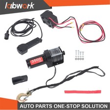 Labwork 3500lbs 12V Synthetic Rope Electric Winch w/ Wireless + Wired Remote