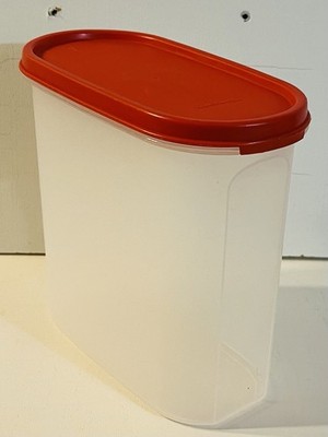 Tupperware 7 1/4 cup Modular Mates Oval Container #1613, Red NEW See DESCRIPTION