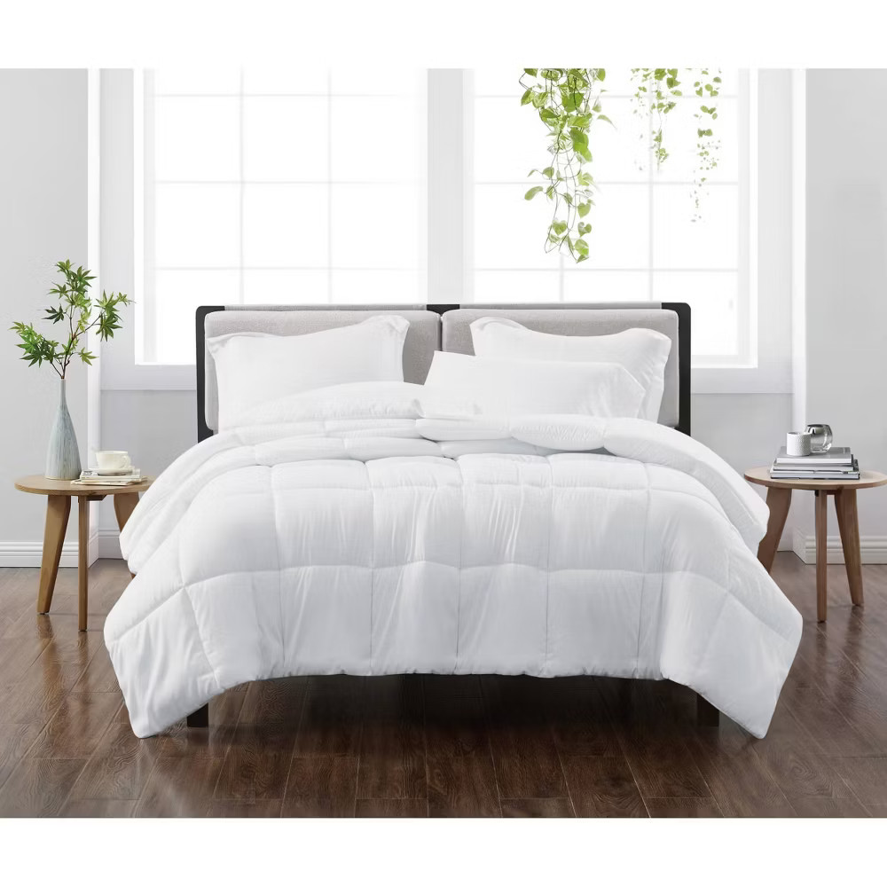 Twin/Twin XL 2pc Solid Comforter Set White - Cannon Heritage