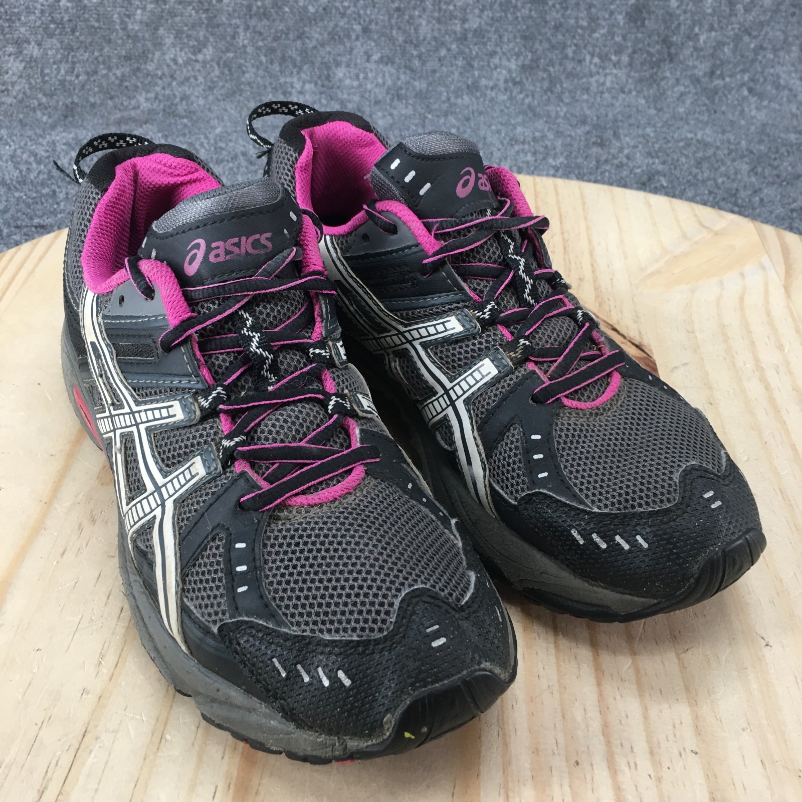 Asics Shoes Womens 8.5 Gray Running Trail Athletic Performance Outdoor Grip thumbnail 3