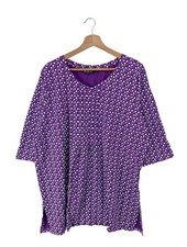 ULLA POPKEN T-shirt imprimé Dames Haut T EU 50 violet style décontracté
