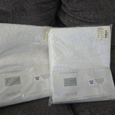 2 Vintage JC Penney Home Collection Brenda White Lace Curtain Panel 58 X 84
