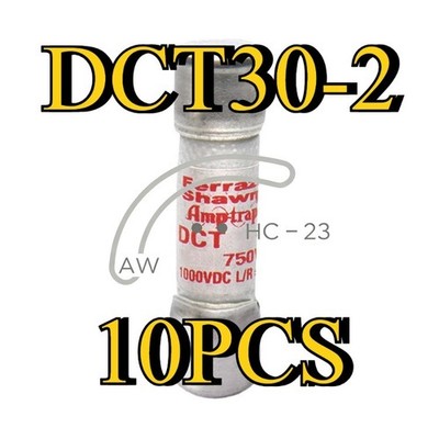 10PC MERSEN DCT30-2 Solar PV Fuse, 30A, 570VAC / 1000VDC Fast-Acting Midget Fuse