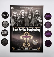 Ozzy Osbourne Final Villa Park 2025 Program + 8 Confetti – Rare Collector’s Item