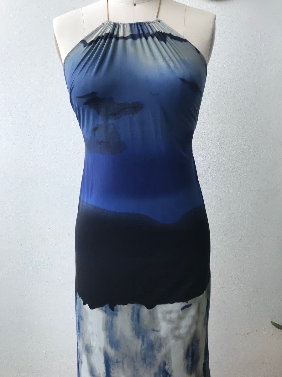 Lorelei Halter Maxi Dress - Indigo - Large | eBay