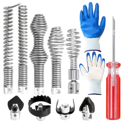 #ad 5 8 Inch Drain Snake Drill Attachment with Protective Gloves Cutter Kit Comp... $36.99