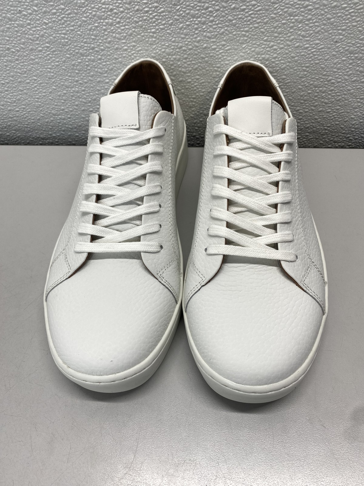 Vince Camuto Mens Hallman Leather Casual Sneakers Size 9.5 M White