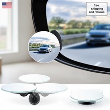 2-pack 2 Round Hd Glass Blind Spot Mirrors Adjustable Convex Design For Cars
