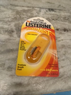 Listerine Pocketmist FRESH CITRUS Oral Care Mist Over 140 Mists DISCONTINUED Y2K
