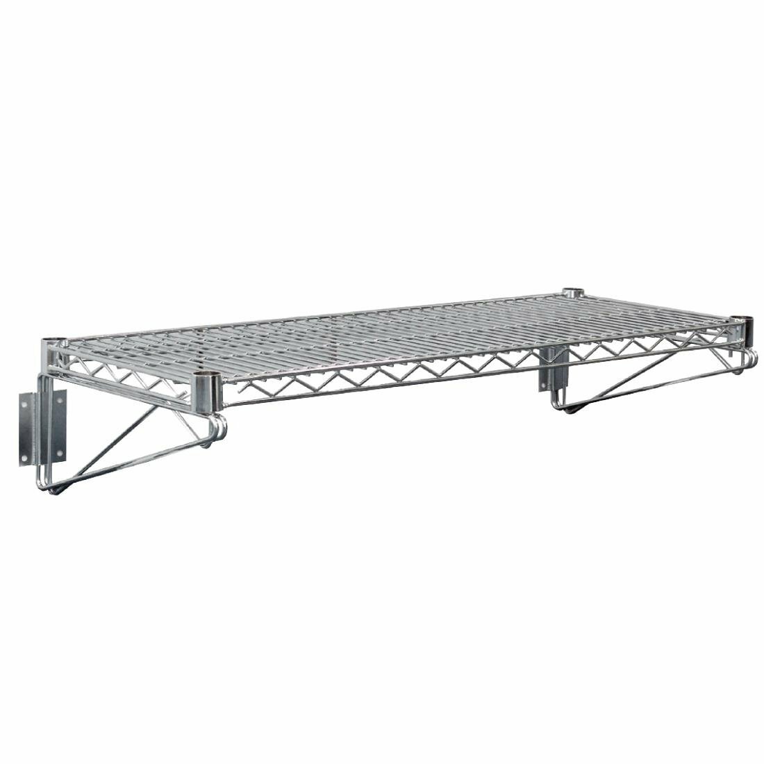 Vogue Steel Wire Wall Shelf 1220(W) x 360(D)mm inc. Brackets  U202 Catering