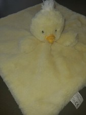 Kellytoy Baby Plush Rattle Yellow Duck Security Blanket Lovey Super Soft new