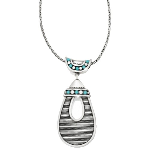 Collier Long Brighton Turquoise Avec Pendentif Croix - Neuf Avec étiquette (108$ Valeur)