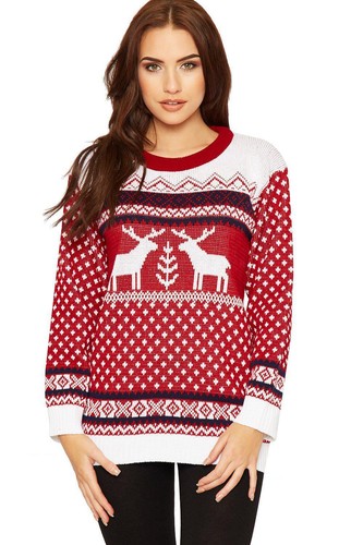 Ladies Mens Jumper Sweater Knitted Merry Christmas Party Top Unisex Xmas Jumper - Picture 14 of 19