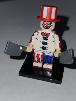 THE CRAZY DOUBLE BUTHER KILLER CLOWN WITH WEAPONS BUILD BLOCK MINIFIGURE
